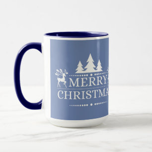 Mug Joyeux Noël deux tonalités Mug-Blue