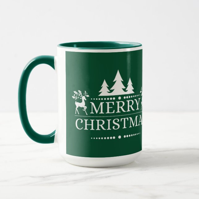 Mug Joyeux Noël Deux Tone Mug-Green (Gauche)