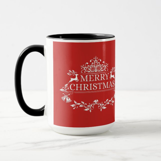 Mug Joyeux Noël Deux Tone Mug-Red (Gauche)