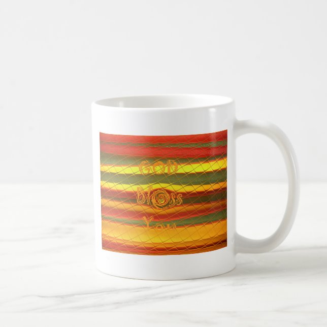 Mug Joyeux Noël Dieu Béni Vous Couleurs Design (Droite)