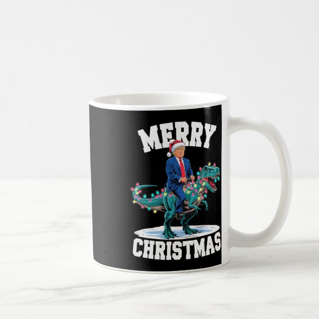 Mug Joyeux Noël Dino Donald Trump Dinosaur T-rex X (Droite)