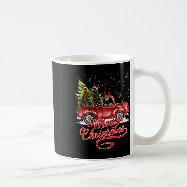 Mug Joyeux Noël Doberman Chiens Lover Père Noël Reinde (Droite)