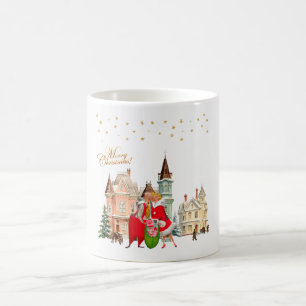 Mug Joyeux Noël en couple Vintage 1950