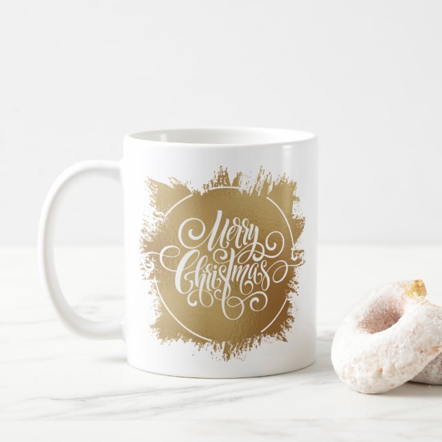 Mug Joyeux Noël en or (Avec donut)