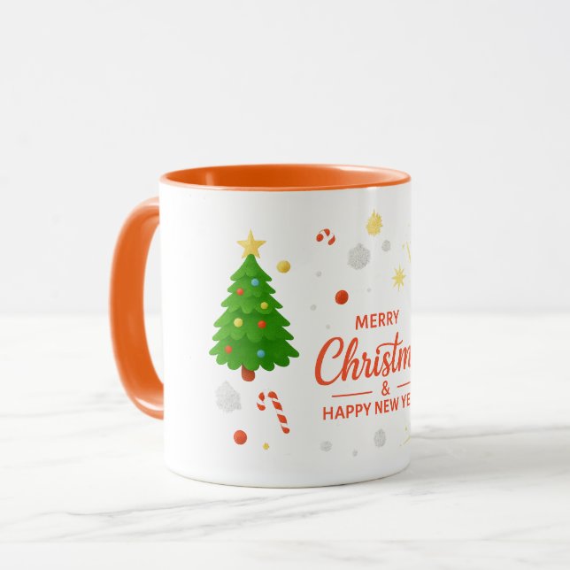 Mug Joyeux Noël et Bonne Année | Fêtes de fin d'année (Devant gauche)