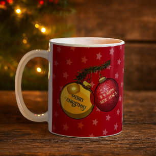 Mug Joyeux Noël et de jolies décorations du Nouvel An