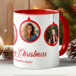 Mug Joyeux Noël Famille Nom photo Personnalisé