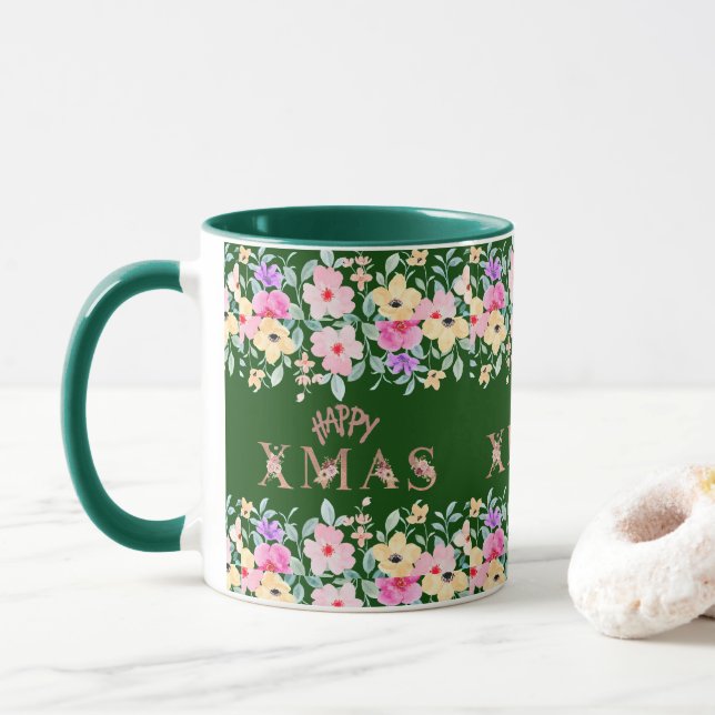 Mug Joyeux Noël Fête Élégant (Avec donut)