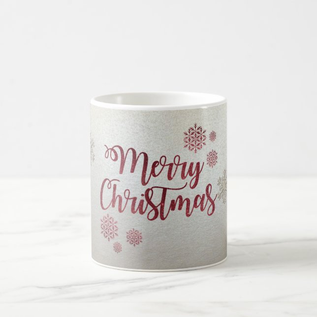 Mug Joyeux Noël,Flocons de neige (Centre)