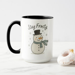 Mug Joyeux Noël givré dessiné à la main