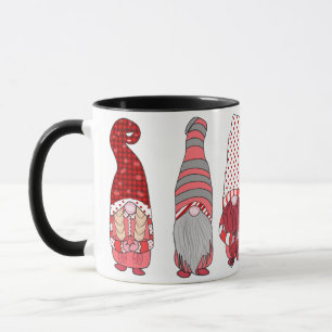 Mug Joyeux Noël Gnomes Colorés Nordiques Noir