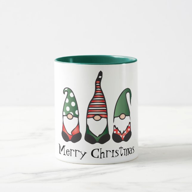 Mug Joyeux Noël Gnomes Rouge Vert (Centre)