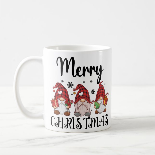 Mug Joyeux Noël Gnomies Gnomes de Noël  (Gauche)
