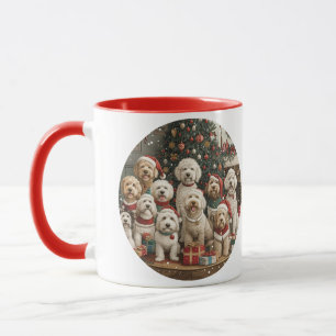 Mug Joyeux Noël Goldendoodle Chiens de chiot