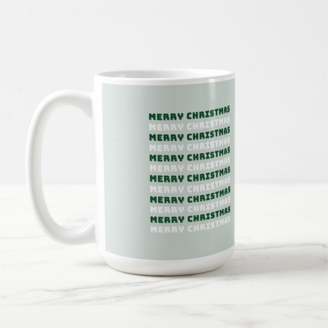 Mug Joyeux Noël, Green Christmas Art, Noël (Gauche)