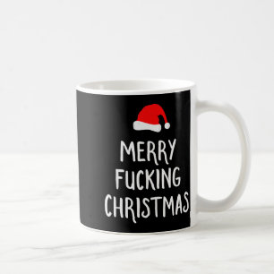 Mug Joyeux Noël inapproprié en pyjama de Père Noël