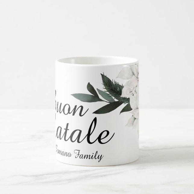 Mug Joyeux Noël italien floral de Noël (Centre)