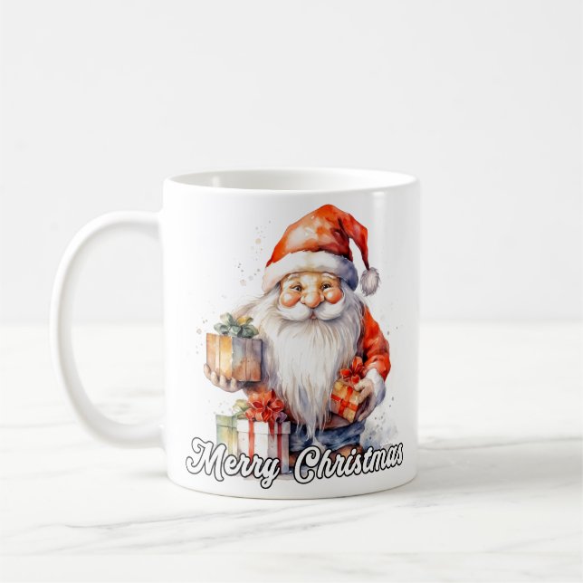 Mug Joyeux Noël Joli Petit Père Noël (Gauche)