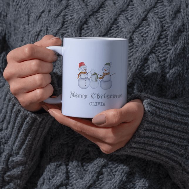 Mug Joyeux Noël - Jolie famille des Snowmen (Créateur téléchargé)