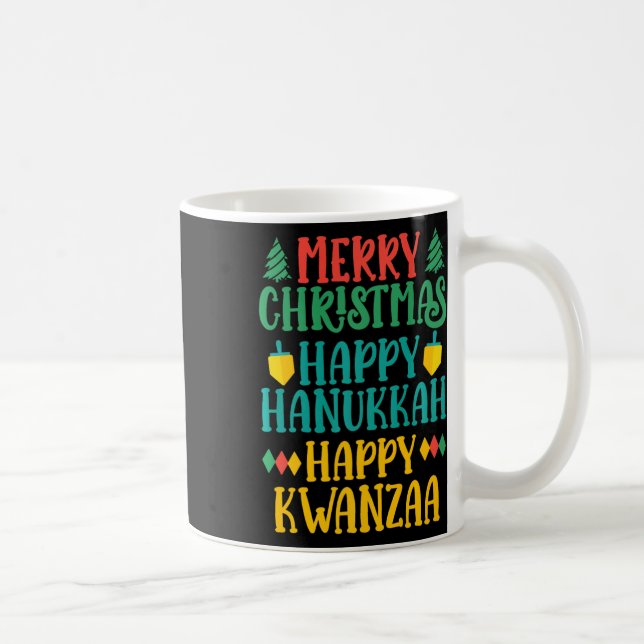 Mug Joyeux Noël Joyeux Hanoukka Joyeux Kwanzaa 11 (Droite)