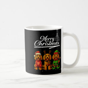 Mug Joyeux Noël Labradoodle Renne Elfe Père Noël Chien