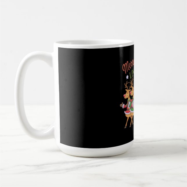 Mug Joyeux Noël Ligne Danse Célébrer la saison (Gauche)