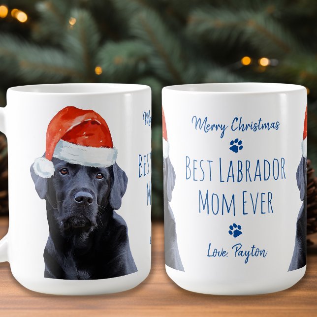 Mug Joyeux Noël Meilleur Labrador Maman Ever Black Lab (Créateur téléchargé)