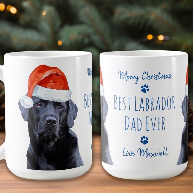 Mug Joyeux Noël Meilleur Labrador Papa Jamais Black La (Créateur téléchargé)