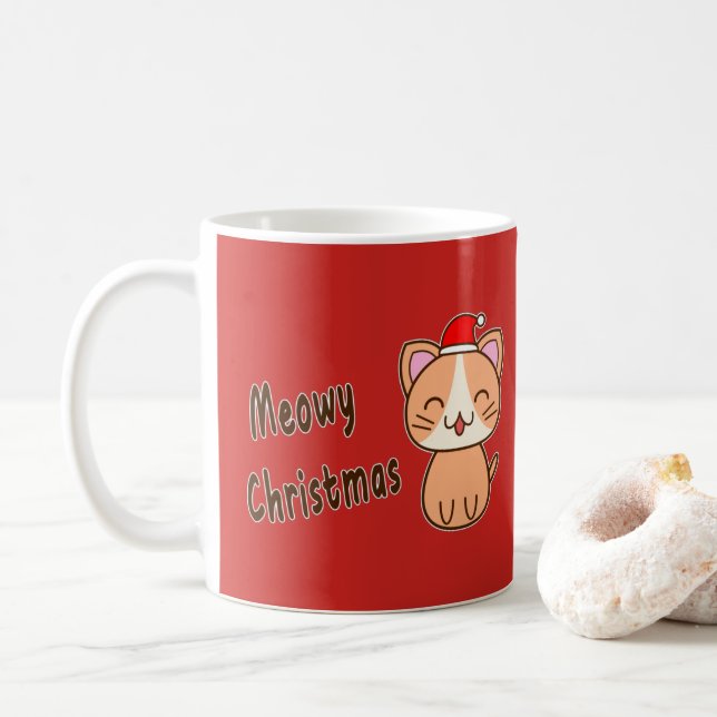 Mug Joyeux Noël miaou (Avec donut)
