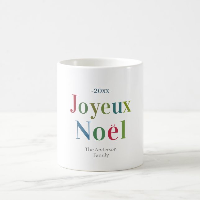 Mug Joyeux Noel Noël Coloré Français       (Centre)