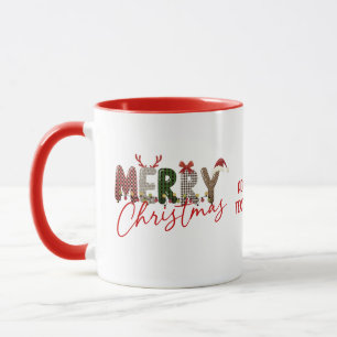 Mug Joyeux Noël, Noël Famille de Noël Rouge