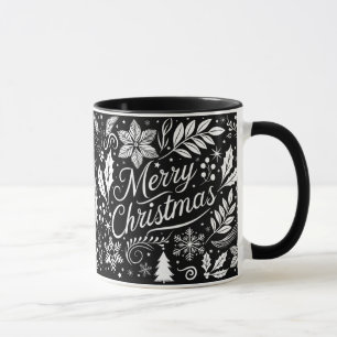 Mug Joyeux Noël noir et blanc