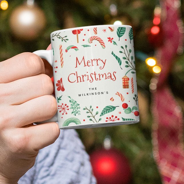 Mug Joyeux Noël nom personnalisé  (Créateur téléchargé)