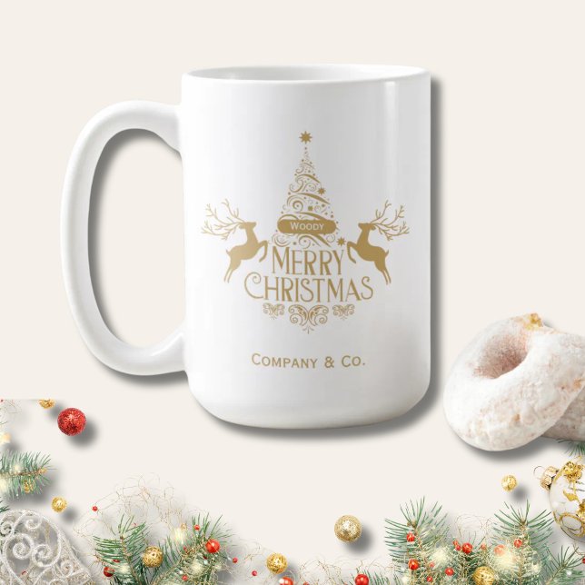 Mug Joyeux Noël Nom personnalisé pour l'équipe de l'en (Créateur téléchargé)