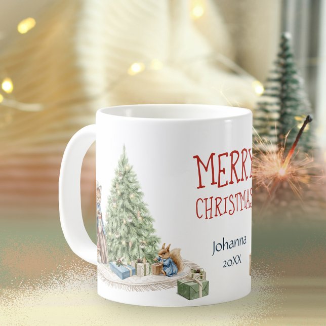 Mug Joyeux Noël Objet de décoration nostalgique pour a (Merry Christmas Nostalgic Cute Animal Keepsake Coffee Mug ©Susanne Sachers - Sunny Mind 🌞)