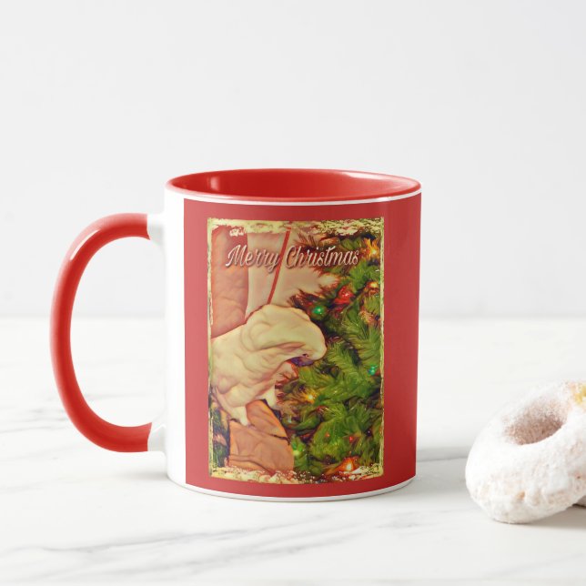 Mug Joyeux Noël Onni le cacatoès de bébé (Avec donut)
