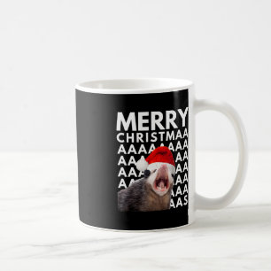 Mug Joyeux Noël Opossum hurlant Amusants Hommes Femmes