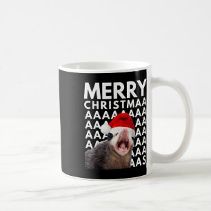 Mug Joyeux Noël Opossum hurlant Amusants Hommes Femmes