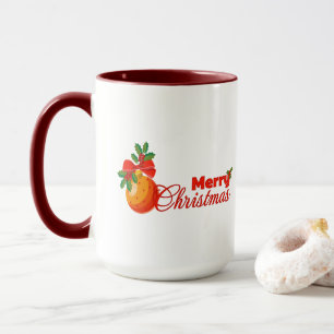 Mug Joyeux Noël Ornement Orange