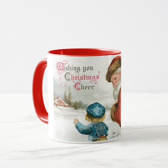 Mug Joyeux Noël par Ellen Clapsaddle (Devant gauche)