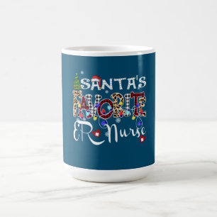Mug Joyeux Noël Père Noël Favori ER Nurse Xmas