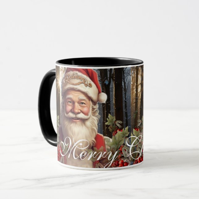 Mug Joyeux Noël Père Noël personnalisez (Devant gauche)