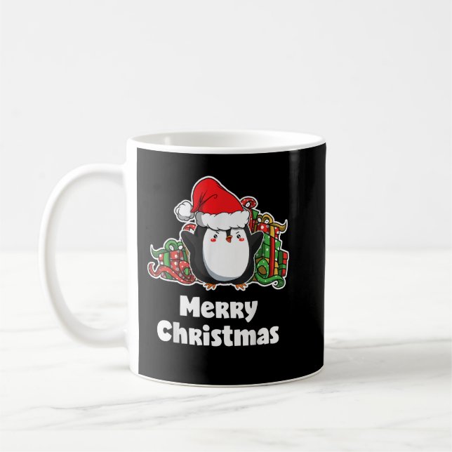 Mug Joyeux Noël Père Noël Poméranien Et Camion Chien G (Gauche)