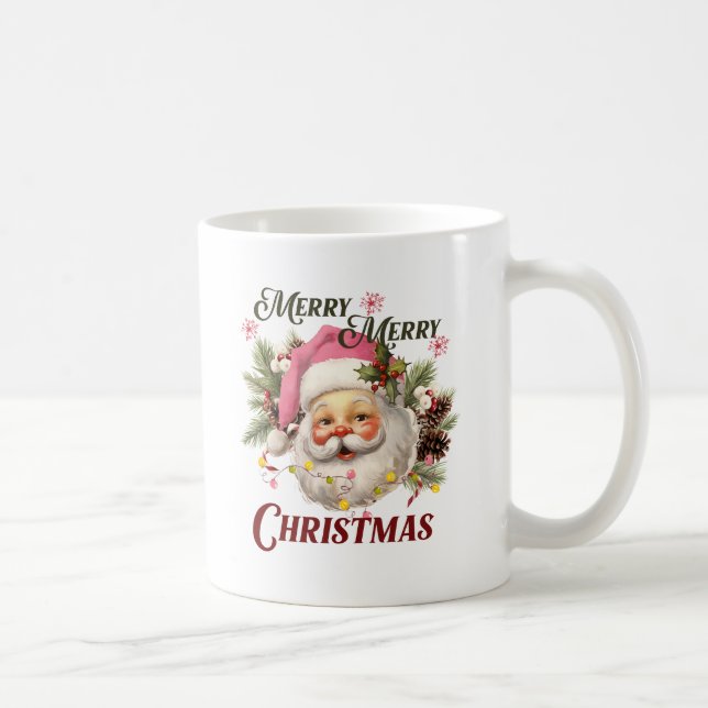 Mug Joyeux Noël - Père Noël rose (Droite)