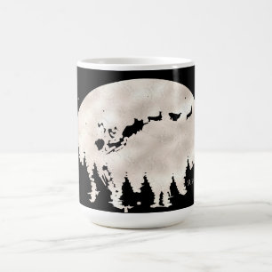 Mug Joyeux Noël Père Noël Traîneau Renne Pleine Lune 