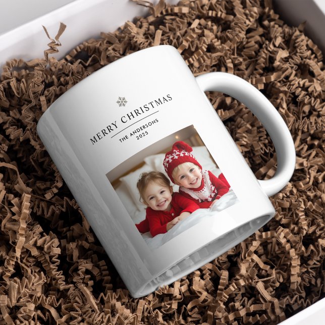 Mug "Joyeux Noël personnalisé avec photo et nom (Créateur téléchargé)