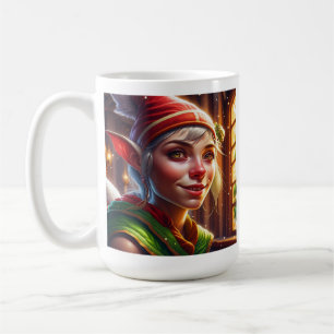 Mug Joyeux Noël personnalisé Tante  Elfe mignon