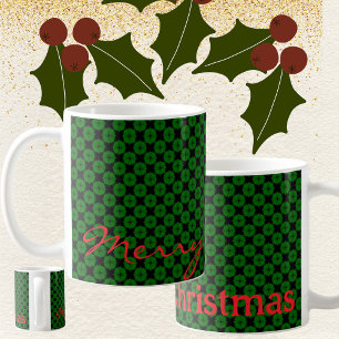Mug Joyeux Noël personnalisé vert plaid