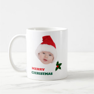 Mug Joyeux Noël personnalisé visage bébé personnalisé
