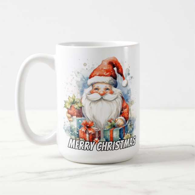 Mug Joyeux Noël Petit Père Noël Mignon (Gauche)